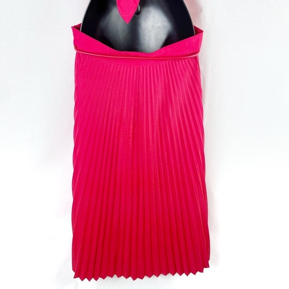 REBECCA VALLANCE Magdalena Red Puff Sleeve Open Back Cut Out Midi Dress US 10 - Picture 9 of 15